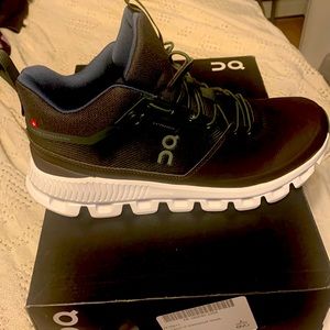 On Cloud waterproof boot, Swiss engineered. Color fir/umber. Super comfortable!